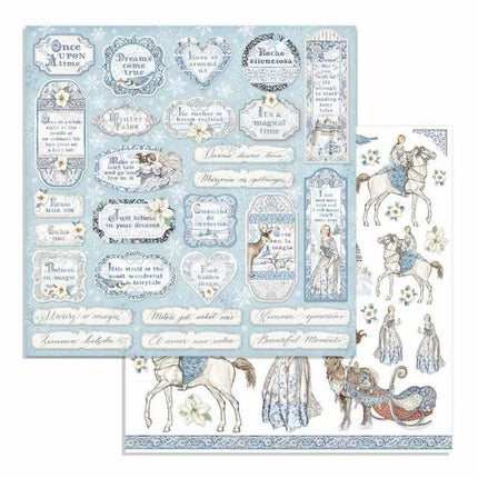 Beidseitiges Papier Etiketten und Rahmen