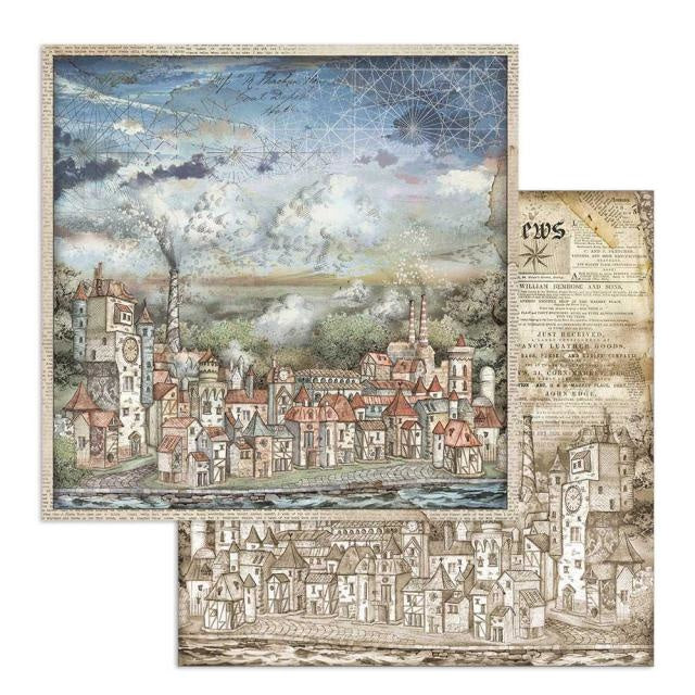 Beidseitiges Scrapbook-Papier Sir Vagabond Stadtbild
