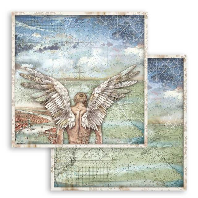 Beidseitiges Scrapbook-Papier Sir Vagabond Flügel