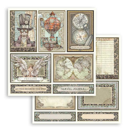 Beidseitiges Scrapbook-Papier Sir Vagabond Karten