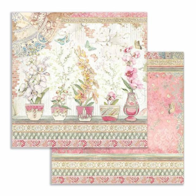 Beidseitiges Scrapbook-Papier Vasen