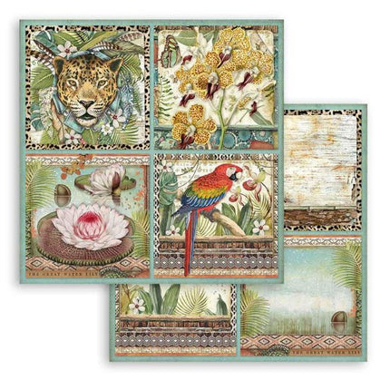 Beidseitiges Scrapbook-Papier - Amazonia quadratische Anhänger