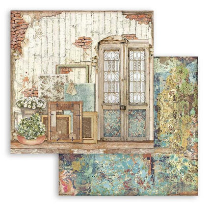 Beidseitiges Scrapbook-Papier - Tür