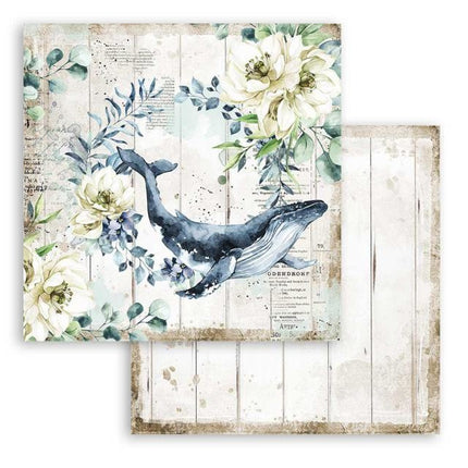 Beidseitiges Scrapbook-Papier - Romantic Sea Dream Wal