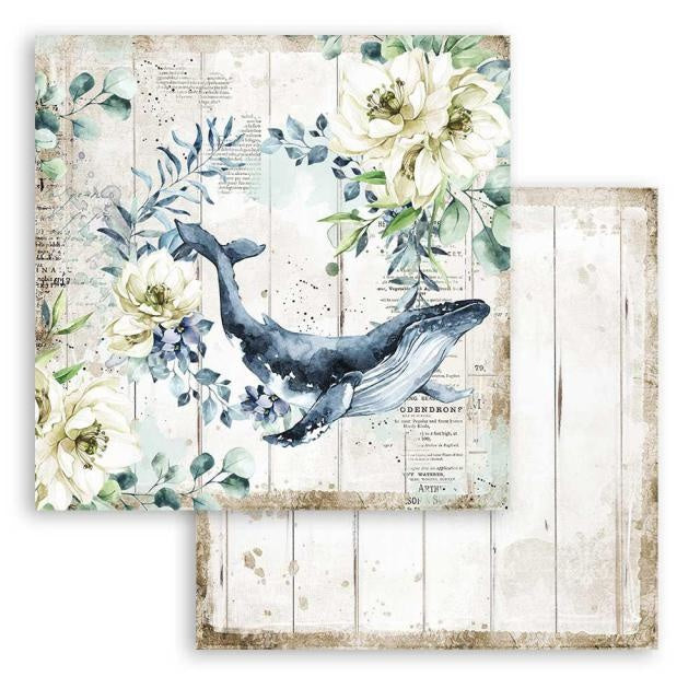 Beidseitiges Scrapbook-Papier - Romantic Sea Dream Wal