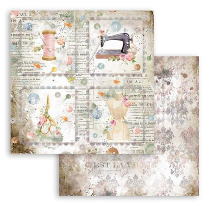 Beidseitiges Scrapbook-Papier - Romantic Threads Karten