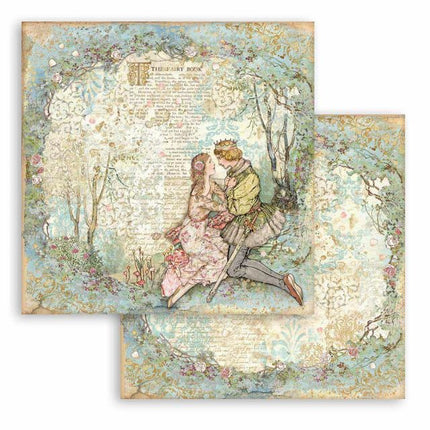 Beidseitiges Scrapbook-Papier - Dornröschen Liebhaber