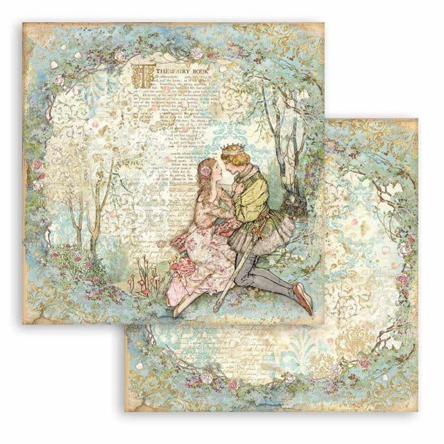 Beidseitiges Scrapbook-Papier - Dornröschen Liebhaber