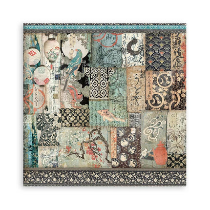 Doppelseitiges Scrapbook-Papier - Sir Vagabond in Japan mechanischer Fisch