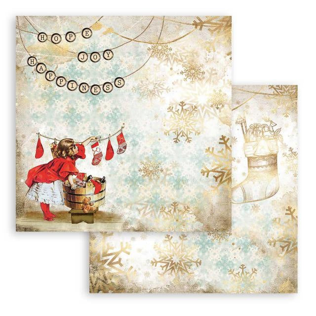 Scrapbooking Double - Romantische Weihnachtssocken