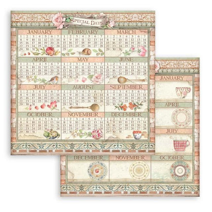 Beidseitiges Scrapbook-Papier - Casa Granada Kalender