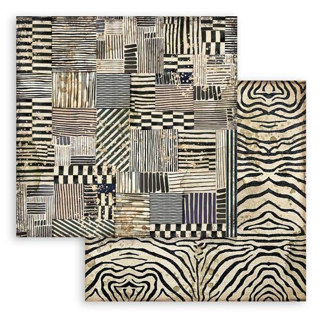 Beidseitig bedrucktes Scrapbook-Papier - Savana Zebra