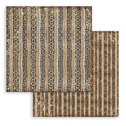 Beidseitiges Scrapbook-Papier - Savana ethnische Textur