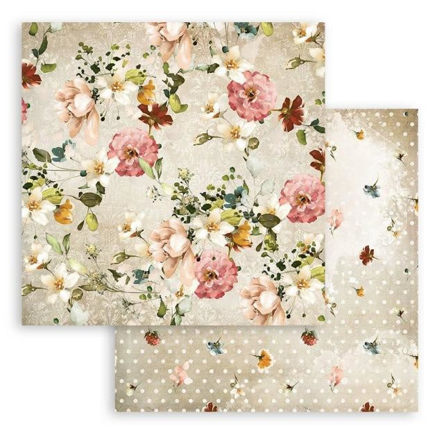 Beidseitig bedrucktes Scrapbook-Papier - Garden of Promises Blumenmuster