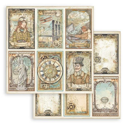 Beidseitig bedrucktes Scrapbook-Papier - Sir Vagabond Aviator Karten