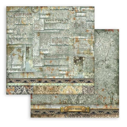 Beidseitig bedrucktes Scrapbook-Papier - Sir Vagabond Aviator Metallplatten