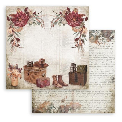 Beidseitiges Scrapbook-Papier - Our way Reiseaccessoires