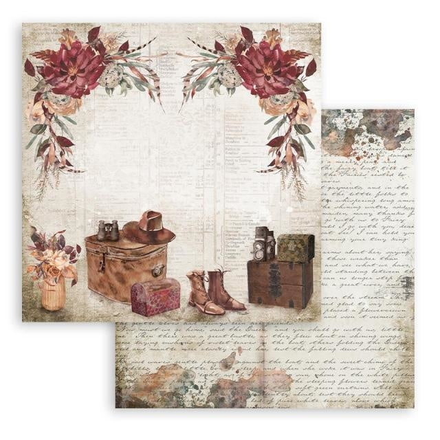 Beidseitiges Scrapbook-Papier - Our way Reiseaccessoires