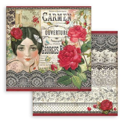 Beidseitiges Scrapbook-Papier - Desire Carmen