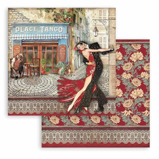 Beidseitiges Scrapbook-Papier - Desire Place du tango