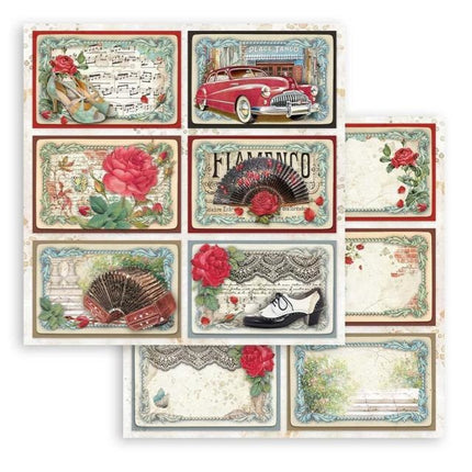 Beidseitiges Scrapbook-Papier - Desire 6 Karten