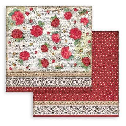 Beidseitiges Scrapbook-Papier - Desire Muster mit Rosen