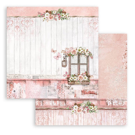 Beidseitig bedrucktes Scrapbook-Papier - Roseland Fenster