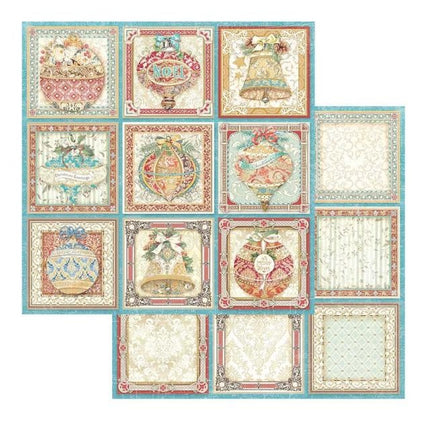 Beidseitig bedrucktes Scrapbook-Papier - Weihnachtsgrüße Anhänger