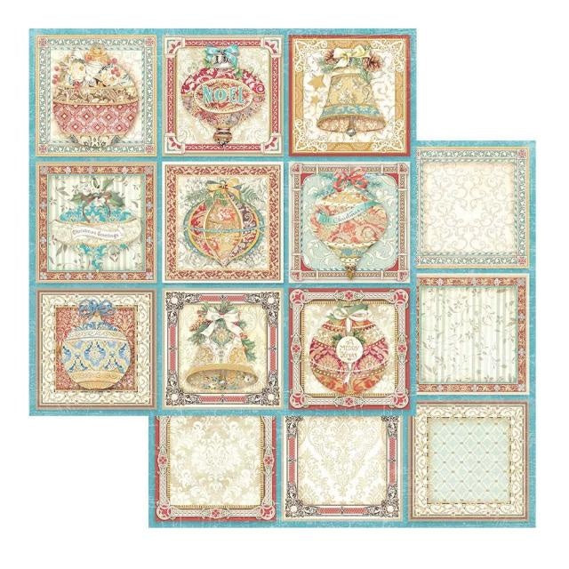 Beidseitig bedrucktes Scrapbook-Papier - Weihnachtsgrüße Anhänger
