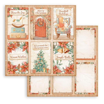 Beidseitig bedrucktes Scrapbook-Papier - All Around Christmas 6 Karten