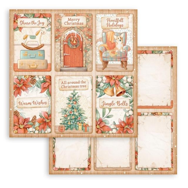 Beidseitig bedrucktes Scrapbook-Papier - All Around Christmas 6 Karten