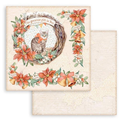 Beidseitig bedrucktes Scrapbook-Papier - All Around Christmas Girlande