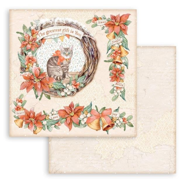 Beidseitig bedrucktes Scrapbook-Papier - All Around Christmas Girlande