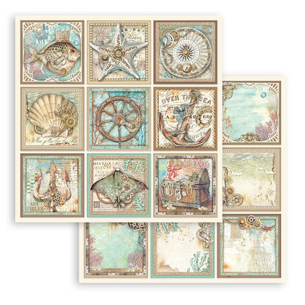 Beidseitig bedrucktes Scrapbook-Papier - Songs of the Sea Anhänger