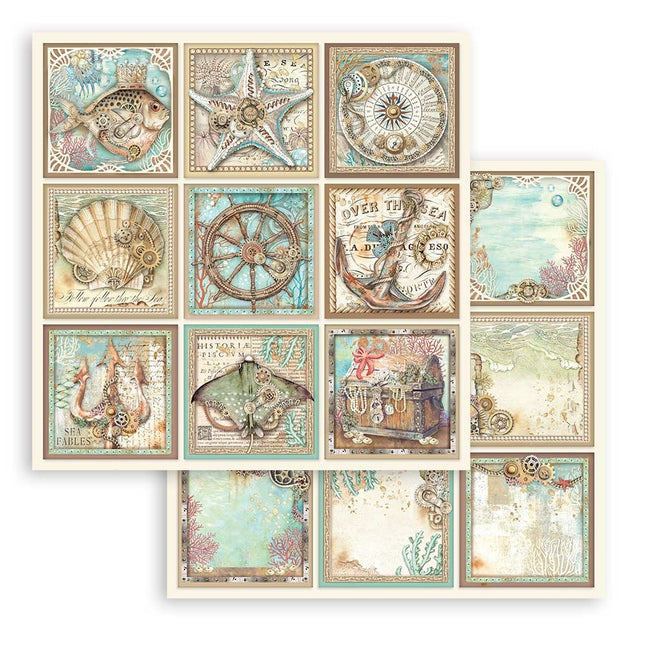 Beidseitig bedrucktes Scrapbook-Papier - Songs of the Sea Anhänger