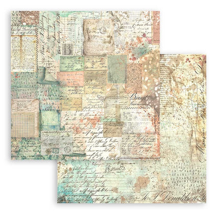 Beidseitig bedrucktes Scrapbook-Papier - Brocante Antiques Patchwork-Karten