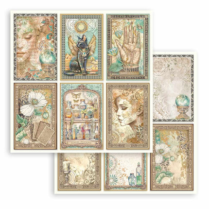 Beidseitig bedrucktes Scrapbook-Papier - Fortune 6 Karten