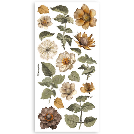 Papier-Ausschnitte beidseitig bedruckt - 4 Blatt 15x30,5 cm - Goldene Harmonie
