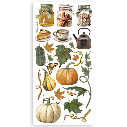 Papier-Ausschnitte beidseitig bedruckt - 4 Blatt 15x30,5 cm - Goldene Harmonie