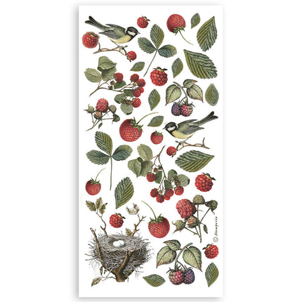 Papier-Ausschnitte beidseitig bedruckt - 4 Blatt 15x30,5 cm - Wald