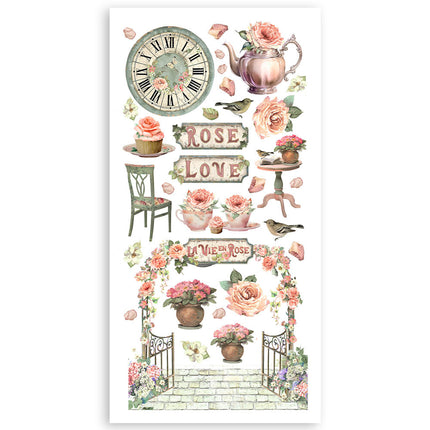 Papierausschnitte 2 doppelseitig - 4 Blatt 15x30,5 cm - House of Roses
