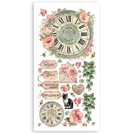 Papierausschnitte 2 doppelseitig - 4 Blatt 15x30,5 cm - House of Roses