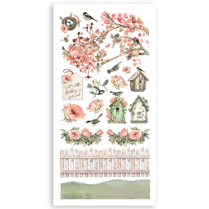 Papierausschnitte 2 doppelseitig - 4 Blatt 15x30,5 cm - House of Roses