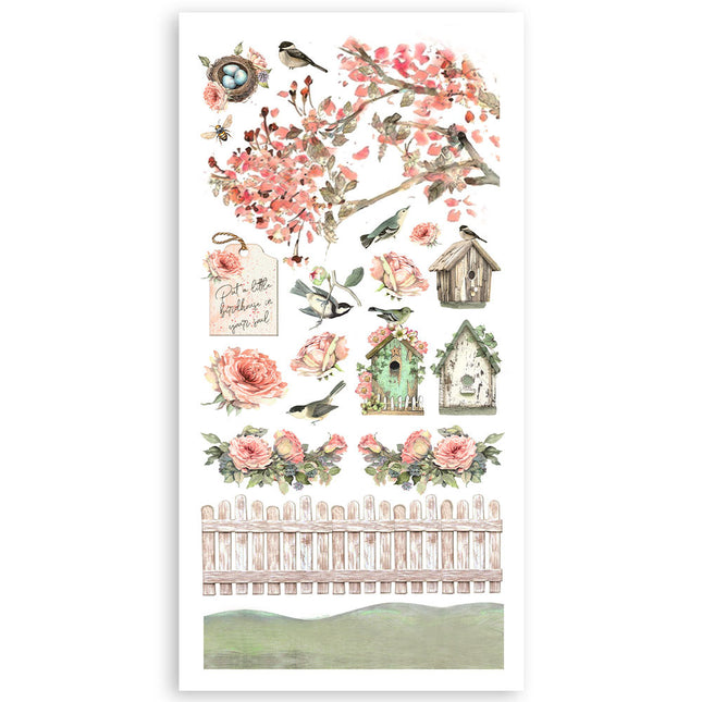 Papierausschnitte 2 doppelseitig - 4 Blatt 15x30,5 cm - House of Roses