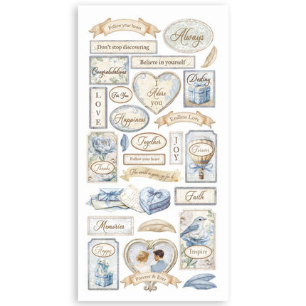 Papier-Ausschnitte 2 doppelseitig - 4 Blatt 15x30,5 cm - Zeitlos