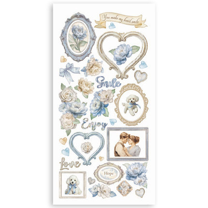Papier-Ausschnitte 2 doppelseitig - 4 Blatt 15x30,5 cm - Zeitlos