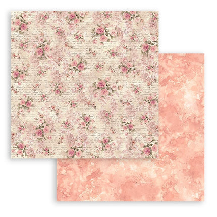 Papierblock 30,5x30,5 cm - 10 Blätter - Shabby Rose