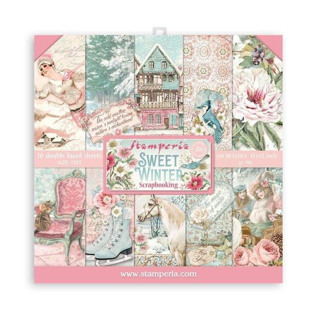 Papierblock 30,5x30,5 cm - 10 Blatt - Süßer Winter
