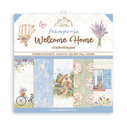 Papierblock 30,5x30,5 cm - 10 Blatt - Create Happiness Welcome Home