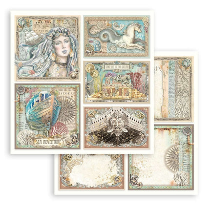 Papierblock 30,5x30,5 cm - 10 Blatt - Songs of the Sea